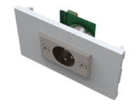 VISION TECHCONNECT V2 MODULE MALE XLR Double-space accommodates a professional audio XLR connector for microphones and balanced line-level signals.
