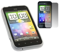 White Twin Pack ProGel Skin Case & LCD Screen Protector - HTC Incredible S