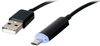 Xenta Micro USB to USB with LED Connector BLACK 1M
