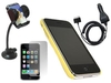 Yellow Net Case LCD Protector Car Charger Car Holder Apple iPhone 3G 3GS