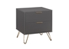 Alo 2 Drawer Bedside in Grey