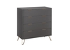 Alo 4 Drawer Bedside in Grey
