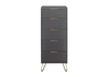 Alo 5 Drawer Bedside in Grey