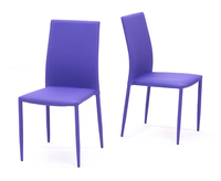 Atlanta Purple Stackable Fabric Dining Chairs