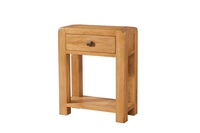 Avalon Oak Large Console Table with Drawer and Shelf