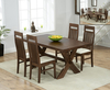 Bordeaux 165cm Dark Oak All Sides Extending Table with Monaco Chairs
