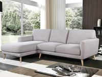 Enya Grey Fabric Left Facing Corner Sofa