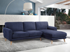 Enya Navy Fabric Right Facing Corner Sofa