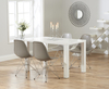 Ex-Display Atlanta 120cm White High Gloss Dining Table with 4 LIGHT GREY Charles Eames Style DSR Eiffel Chairs