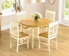 Ex-display Genoa 100cm Drop Leaf Extending Dining Table Set With TWO Chairs