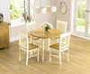 Genoa 100cm Drop Leaf Extending Dining Table Set with Chairs