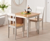 Manhattan 75cm Extending Grey And Oak Table With Chiltern Chairs - Oak and Grey,  2 Chairs