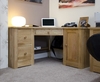 Messina Oak Corner Computer Desk