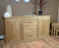 Rhone Large Solid Oak Sideboard