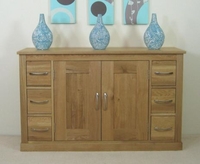 Rhone Solid Oak 6 Drawer Sideboard