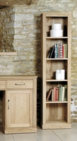 Rhone Solid Oak Narrow Bookcase