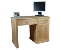 Rhone Solid Oak Single Pedestal Computer Desk
