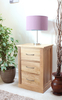 Rhone Solid Oak Three Drawer Lamp Table