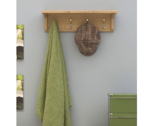 Rhone Solid Oak Wall Mounted Coat Rack