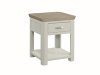 Veneto Oak Painted End Table with Drawer