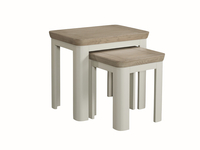 Veneto Oak Painted Nest of 2 Tables