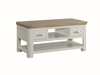 Veneto Oak Painted Standard Coffee Table with Drawers