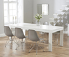 Venice 200cm White High Gloss Extending Dining Table with Charles Eames Style DSR Eiffel Chairs