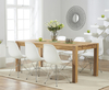 Verona 150cm Solid Oak Extending Dining Table with Charles Eames Style DSR Eiffel Chairs