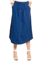 V By Very Button Front Midi Skirt