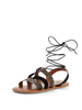 V by Very Carolina Animal Ghillie Tie Flat Sandals