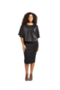 V By Very Curve Plisse Cape Scuba Midi Dress