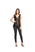 V By Very Drape Front Foil Top