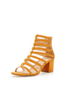 V by Very Fort Mid Block Heel Caged Sandals