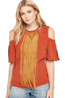 V By Very Fringed Collar