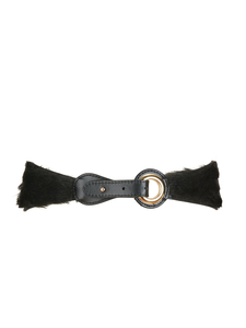 V By Very Fur Trim Waist Belt