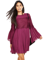 V By Very Lace Insert Swing Dress
