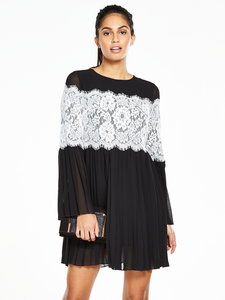 V By Very Lace Insert Swing Dress