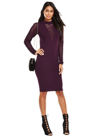 V By Very Mesh Sleeve Midi Dress