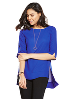 V By Very Step Back Hem Blouse