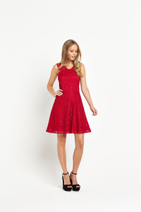 V By Very Strap Lace Skater Dress