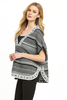 V By Very Tie Neck Patterned Poncho
