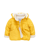 V By Very Toddler Girls Mustard Pointed Hooded Coat