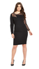 V By Very Zig Zag Lace Body Con Dress