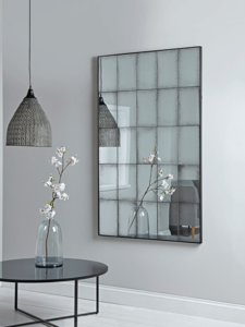 Aged Glass Panel Mirror