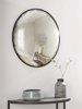 Antiqued Glass Convex Mirror
