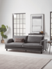 Battersea Three Seater Sofa - Soft Grey Velvet