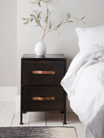 Black Metal Bedside Table