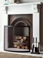 Black Metal Fire Screen