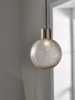 Blush Textured Glass Pendant - Large