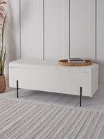Bouclé Storage bench